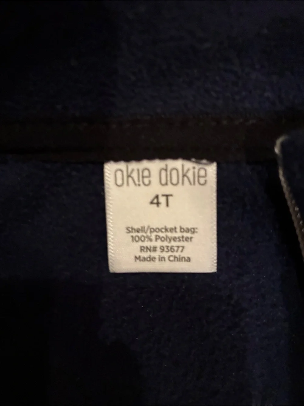 okie dokie Two-Tone Full-Zip Fleece Jacket - Navy & Gray